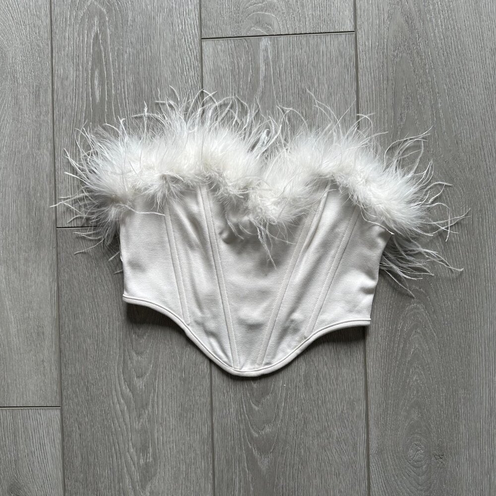 Superdown Ramona Bustier Top, White, Sz XXS